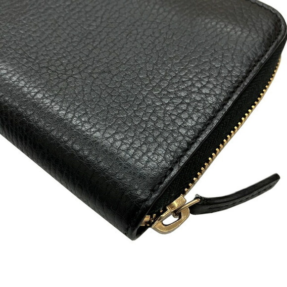 GUCCI Interlocking GG Round Long Wallet Black Leather - Picture 5 of 8